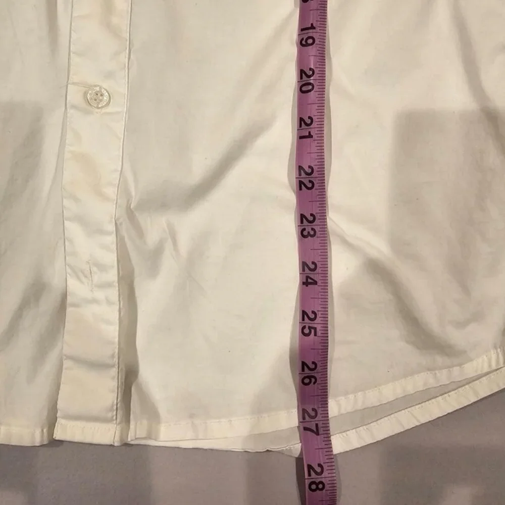 Buffalo David Bitton Mens White Button-Up Shirt M/M Cotton Blend Embroidered Det - Picture 5 of 9